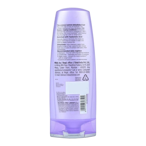 L'Oreal Paris Hyaluron Moisture 72H Moisture Sealing Conditioner - 340ml - 340ml, L'Oreal