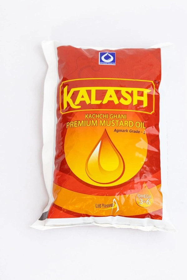 KALASH Kachi Ghani Pure Mustard Oil - 1L - 1Ltr, Kalash