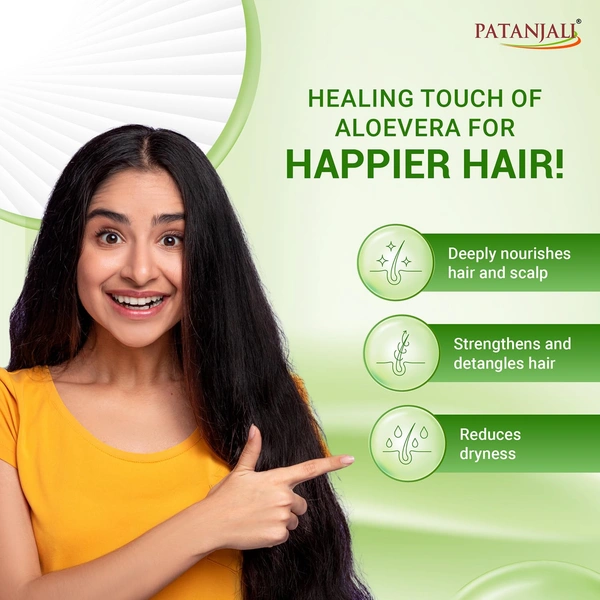 Patanjali Kesh Kanti Aloevera Hair Cleanser 180ML - 180ml, Patanjali