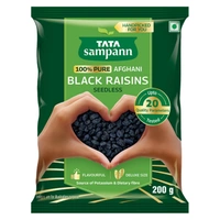 Tata Sampann 100% Pure Afghani Black Raisins Seedless 200g - 200g, Tata Sampann