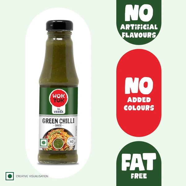 VEEBA Wok Tok Green Chilli Sauce (200 G) - 200g, Veeba