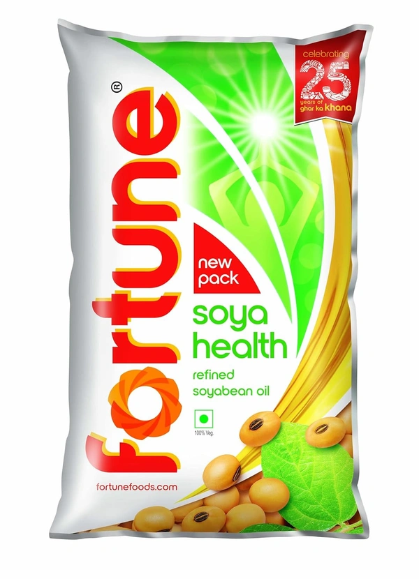 Fortune Refined Soybean Oil, 870gm Pouch - 870g, Fortune