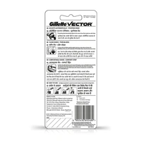 Gillette Vector Plus Manual Shaving Razor - ‎ 8.5 x 2.7 x 19.5 cm, 30g, Gillette
