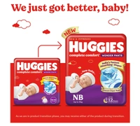Huggies Wonder Pants 90 Count (NB 0-5 Kgs) - NB 0-5kg, Huggies
