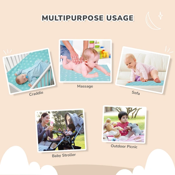 R for Rabbit Waterproof Quick Dry Sheet for Baby(Pack Of 2) - (50 CM x 70 CM)