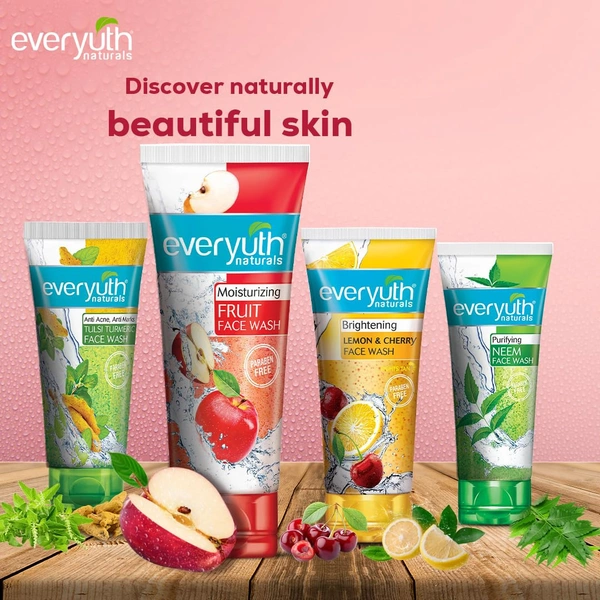 Everyuth Naturals Moisturizing Fruit Face Wash, 150gm - 150g, Everyuth