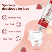 LuvLap 100% Natural Baby Toothpaste 100G,Strawberry Flavour - 100g, LuvLap