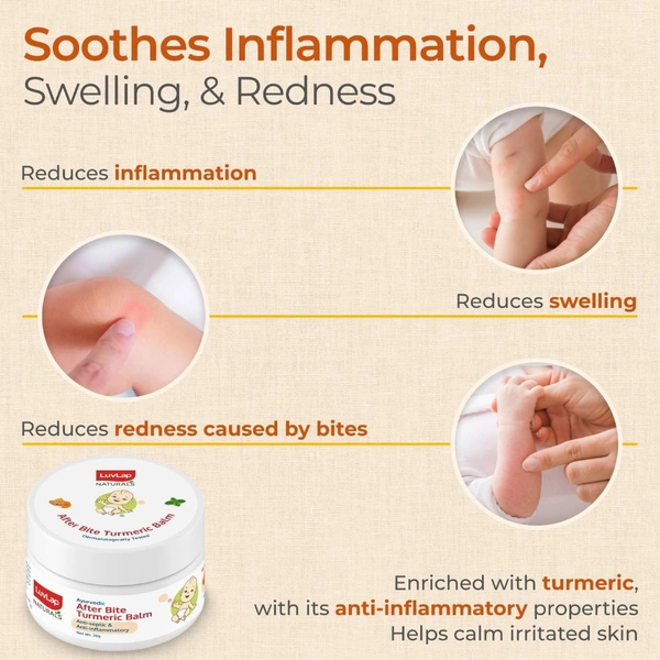 LuvLap Naturals After Bite Turmeric Balm with Pudina  (25 ml) - 25g, LuvLap