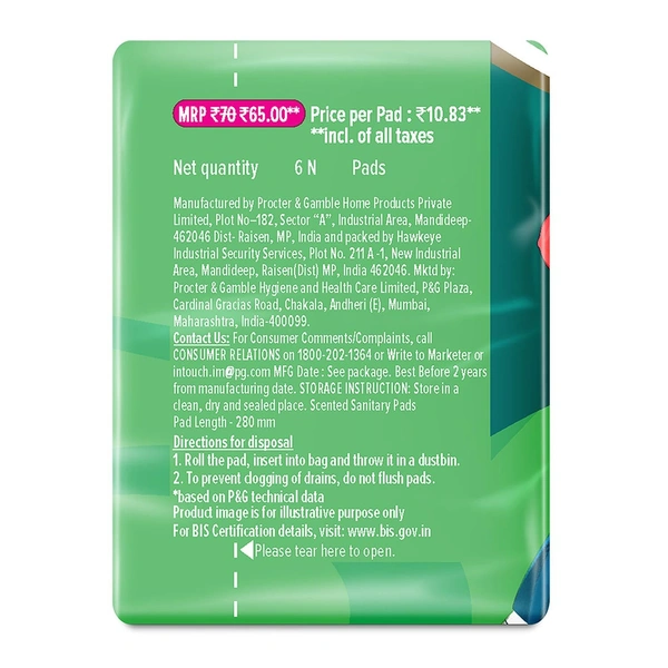 Whisper Ultra Pads, 6 XL  - XL, Whisper