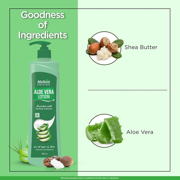 Multani Naturals Aloe Vera Body Lotion - 500ml - 500ml, Multani Naturals