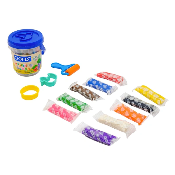 DOMS Modelling Dough 10 Shades(150 GM) - Doms