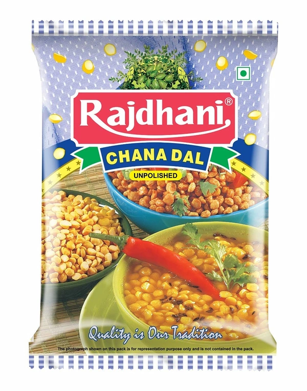 Rajdhani Unpolished Chana dal 2 Kg - 2kg, Rajdhani