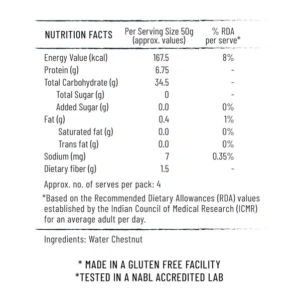 Jiwa 30 Degree Singhada Flour 200g - 200g, Jiva