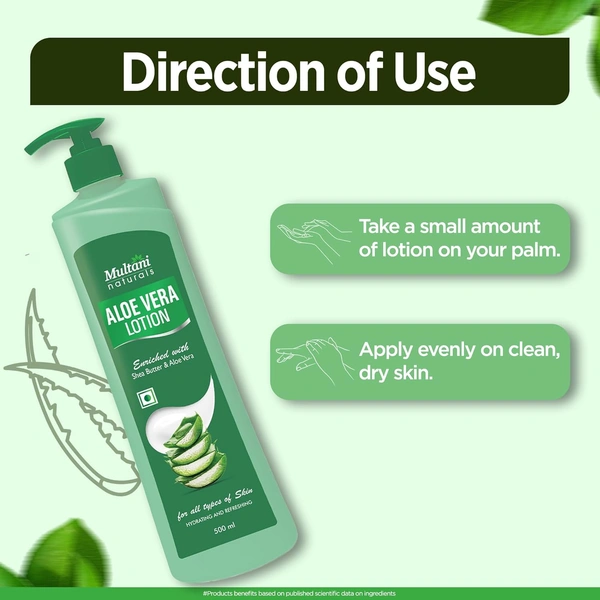 Multani Naturals Aloe Vera Body Lotion - 500ml - 500ml, Multani Naturals