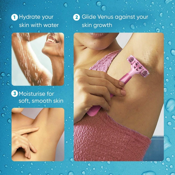 Gillette Simply Venus 3 Hair Removal Razors for Women  - 5.7 x 2.4 x 14.2 cm, 10g, Gillette