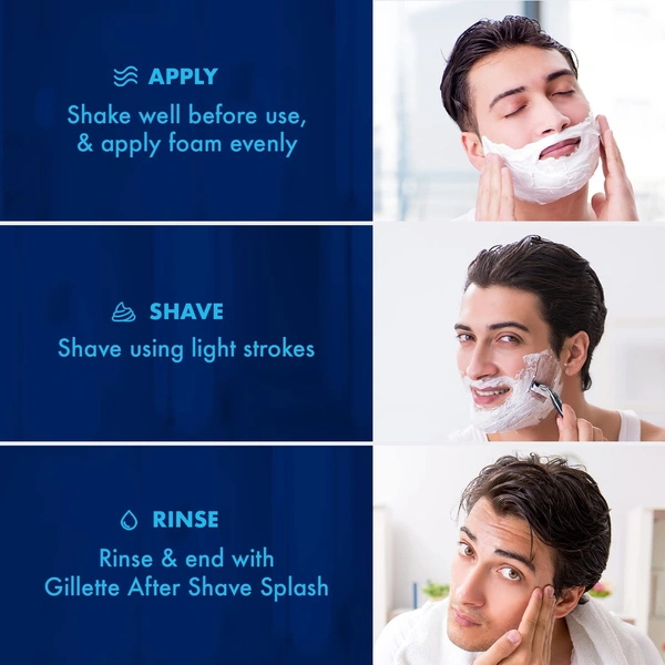 Gillette Classic Regular Pre Shave Foam, 418g - 418g, Gillette
