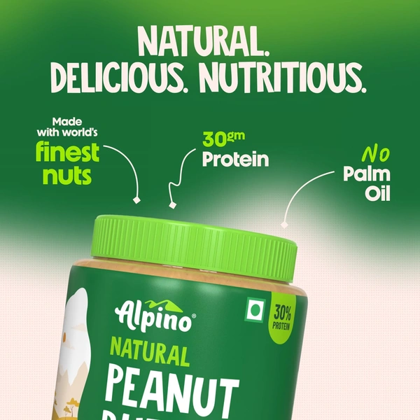 ALPINO Natural Peanut Butter Crunch - 1Kg - 1Kg, Alpino