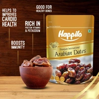 Happilo Premium Natural Arabian Dates 500g - 500g, Happilo