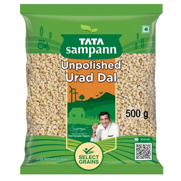 Tata Sampann Unpolished Urad Dal (Split), 500gram - 500g, Tata Sampann