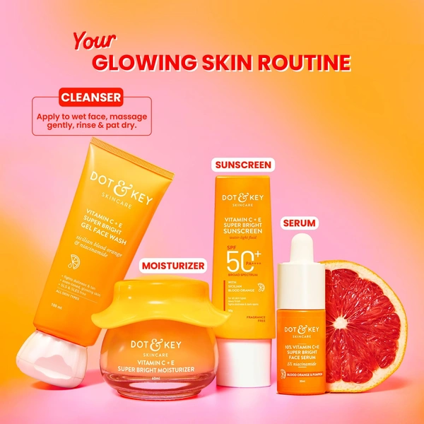 DOT & KEY Vitamin C + E Super Bright Gel Face Wash - 100ml, Dot & Key