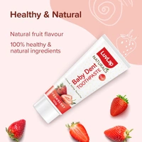 LuvLap 100% Natural Baby Toothpaste 100G,Strawberry Flavour - 100g, LuvLap