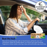 The Honest Home Company 2 Ply Facial Tissues Box 100 Pulls Pack Of 1 - 20cmx20cm, Facial Tissue