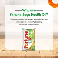 Fortune Refined Soybean Oil, 870gm Pouch - 870g, Fortune