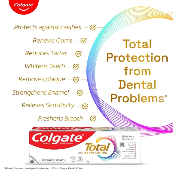 Colgate Total Advanced Health Cavity Protection Toothpaste - 120g - 120g, colgate