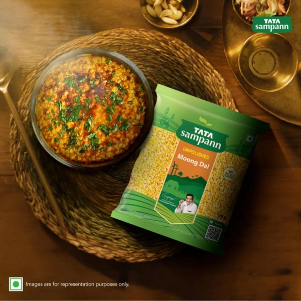 Tata Sampann Unpolished Moong Dal (Split), 1Kg - 1kg, Tata