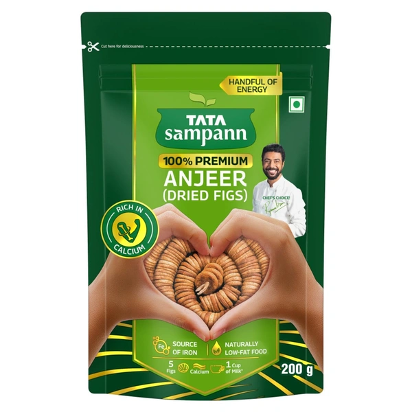 Tata Sampann Premium Anjeer (Dried Figs), 200g - 200g, Tata Sampann