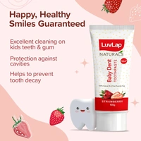 LuvLap 100% Natural Baby Toothpaste 100G,Strawberry Flavour - 100g, LuvLap