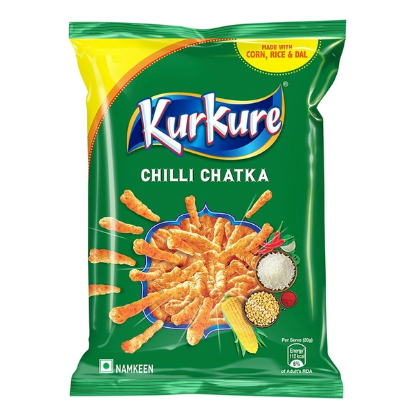 Kurkure Namkeen Chips, Chilli Chatka Flavour, Crispy Spicy Chips & Snacks,68g - 68g, Kurkure