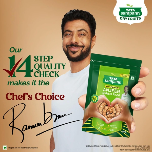 Tata Sampann Premium Anjeer (Dried Figs), 200g - 200g, Tata Sampann