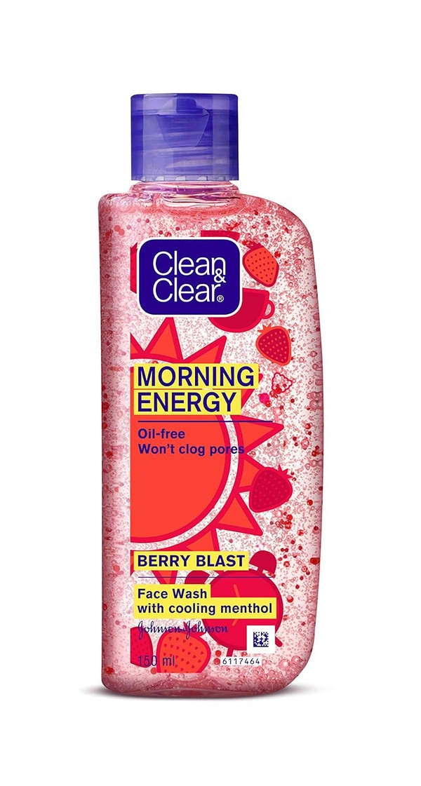 Clean & Clear Morning Energy Berry Blast Face Wash - 100ml - 100ml, Clean & Clear
