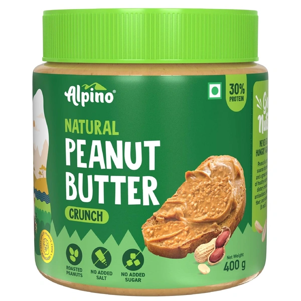 ALPINO Natural Peanut Butter Crunch - 400g - 400g, Alpino