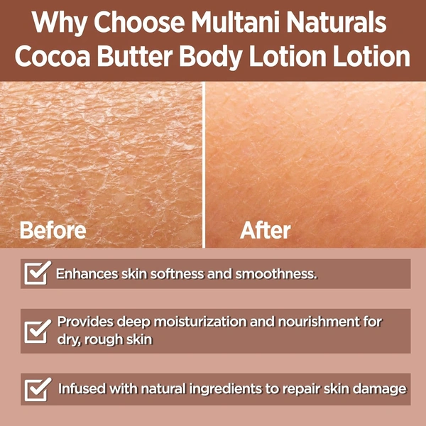 Multani Naturals Cocoa Body Lotion 400ml - 400ml, Multani Naturals
