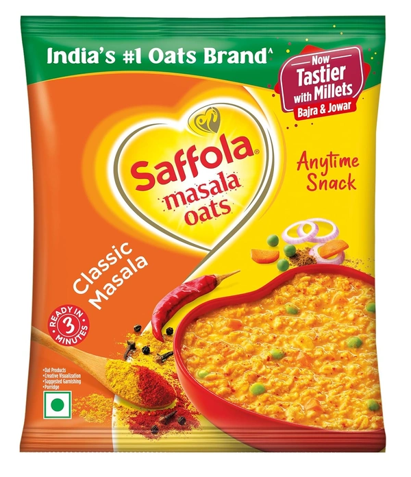 Saffola Masala Oats(सफ़ोला मसाला ओट्स) 38g - 38g, Saffola