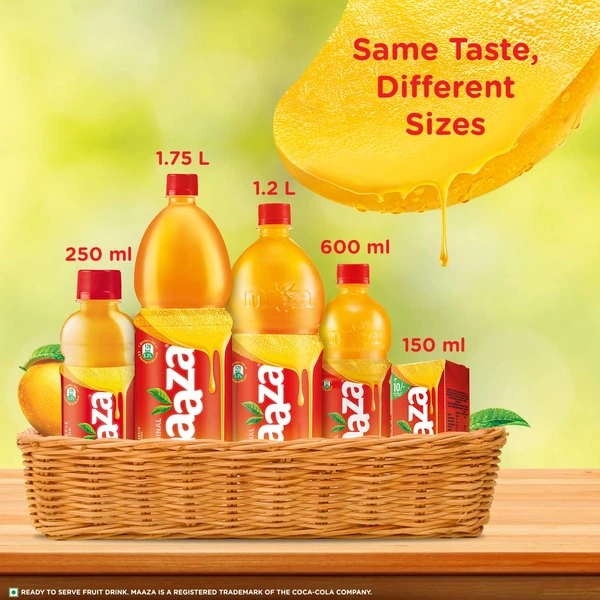 Maaza Mango Drink, Original Flavour, 1.2 L PET Bottle - 1.2Ltr, Maaza