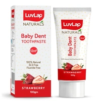 LuvLap 100% Natural Baby Toothpaste 100G,Strawberry Flavour - 100g, LuvLap