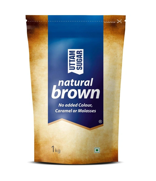 Uttam Sugar Natural Brown 1Kg - 1Kg, Uttam