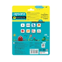 Apsara Non-Toxic Super Soft 8 Shades Modelling Clay Multicolour Pack  - Apsara