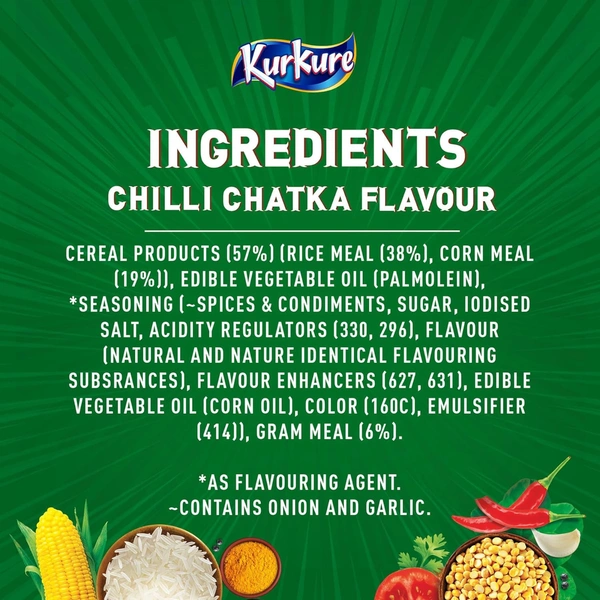 Kurkure Namkeen Chips, Chilli Chatka Flavour, Crispy Spicy Chips & Snacks,68g - 68g, Kurkure