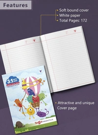 Three Subject Notebook -172 Pages - 18 X 24 (57GSM) - 172 Pages