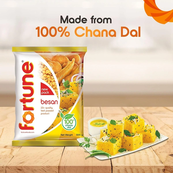 Fortune Chana Besan, 100% Chana Dal 100% Taste, 500 g - 500g, Fortune