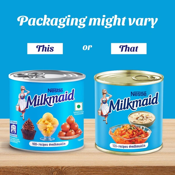 Milkmaid Nestle Partly Skimmed Sweetened Condensed Milk, 380g - 380g, Nestle