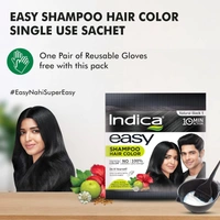 Indica Easy 10 Minutes Hair Color Shampoo Natural Black - Indica