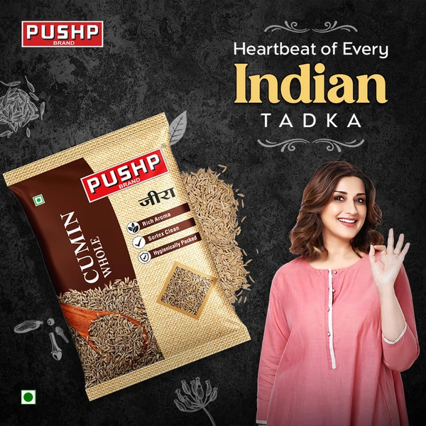 Pushp Whole Jeera Premium Cumin Seeds 500g - 500g, Pushp