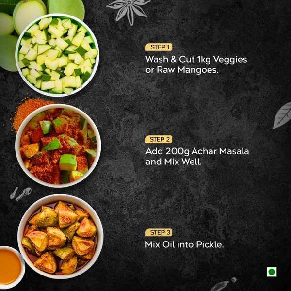 Pushp Brand Achar Masala,200 G - 200g, Pushp