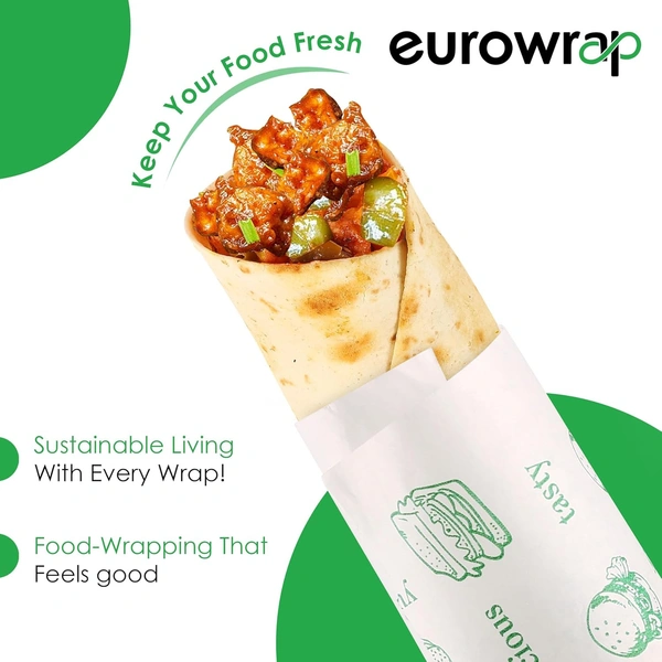 EUROWRAP Food Wrapping Butter Paper 25 Mtr - 25Mtr, EUROWRAP