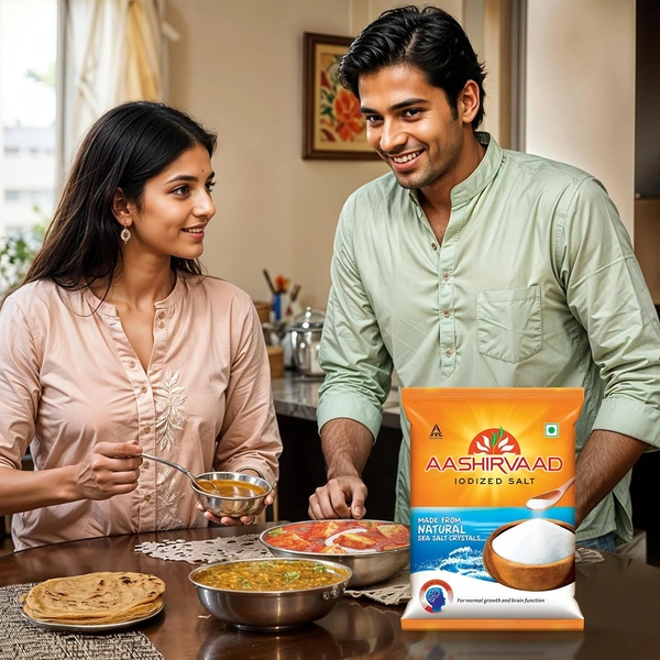 Aashirvaad Salt,with 4-Step advantage, 1kg - 1kg+200g, Aashirvaad